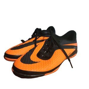 Nike Hypervenom black and orange sneakers kids 5Y